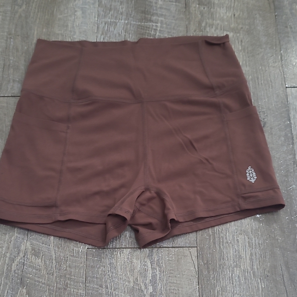 FP Movement by Free People High Waist Brown Shorts